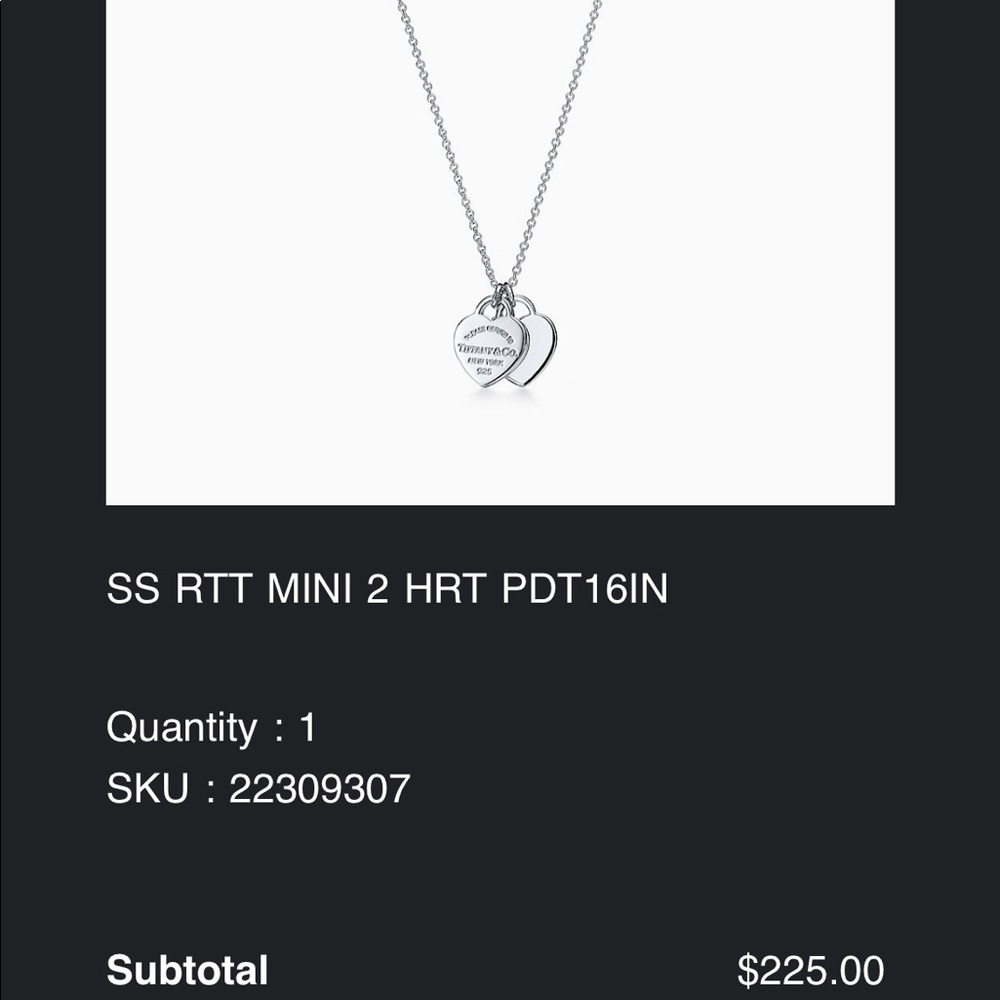 Tiffany & Co Mini 2 Heart Necklace